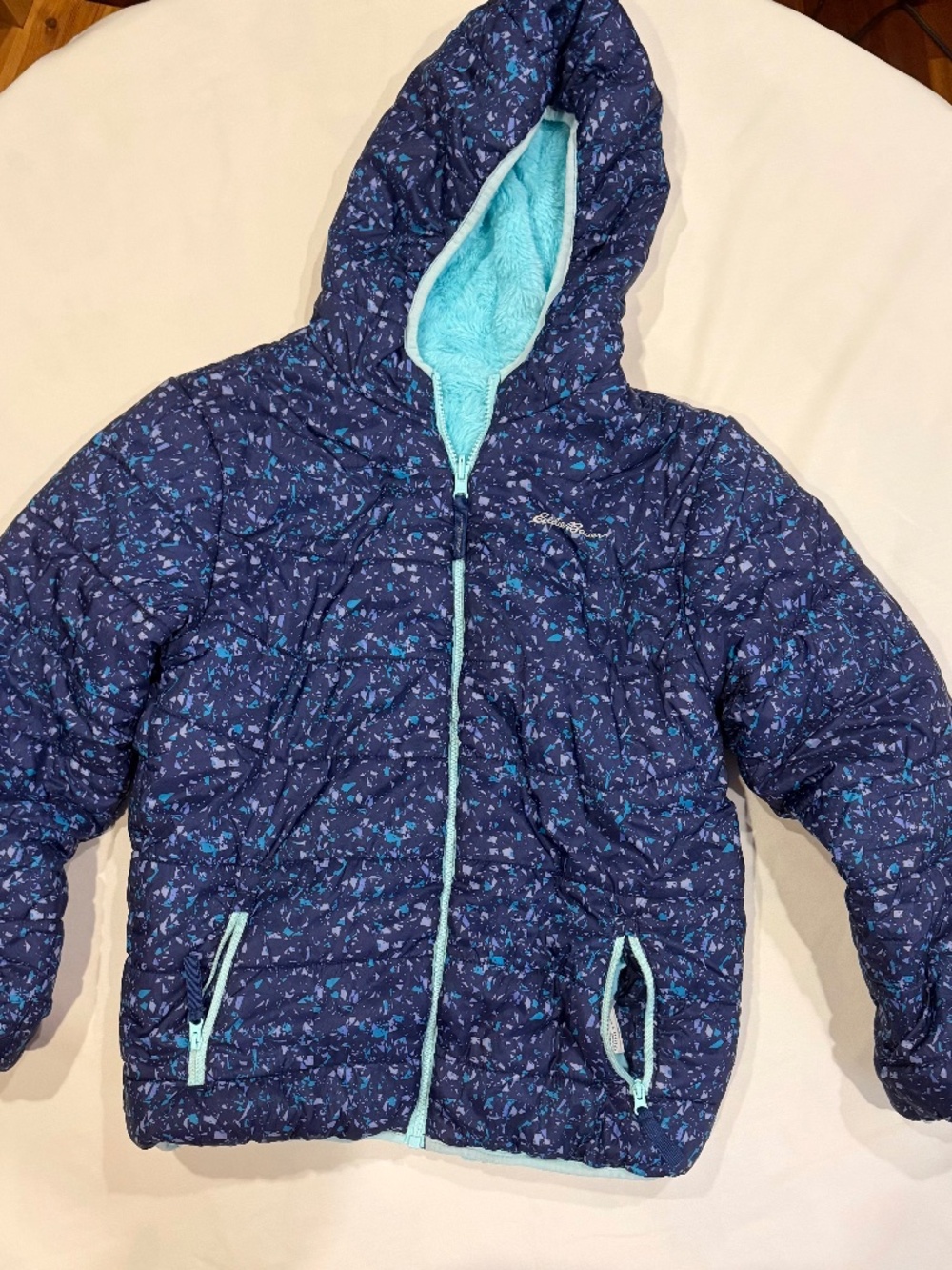 Eddie Bauer Kids Reversible Plush Hoodie / Puffer Jacket